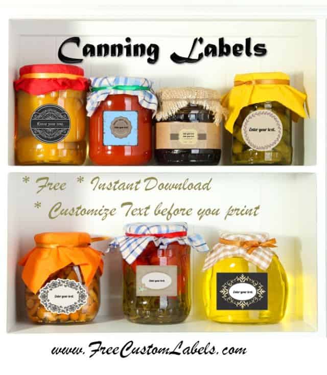 Free Canning Labels
