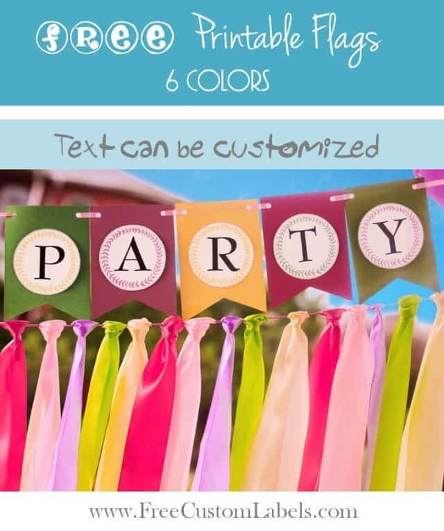 Printable Party Flags