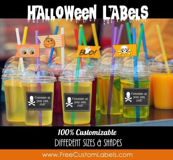 Halloween potion labels